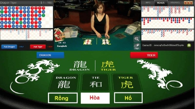 Các cửa cược phổ biến trong tựa game Rồng hổ Dafabet